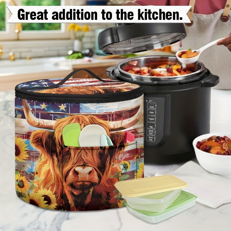 Polyester Pressure Cooker Cover Insulated Zipper Tote Fits Most Electric Pressure Cookers and Air Fryers