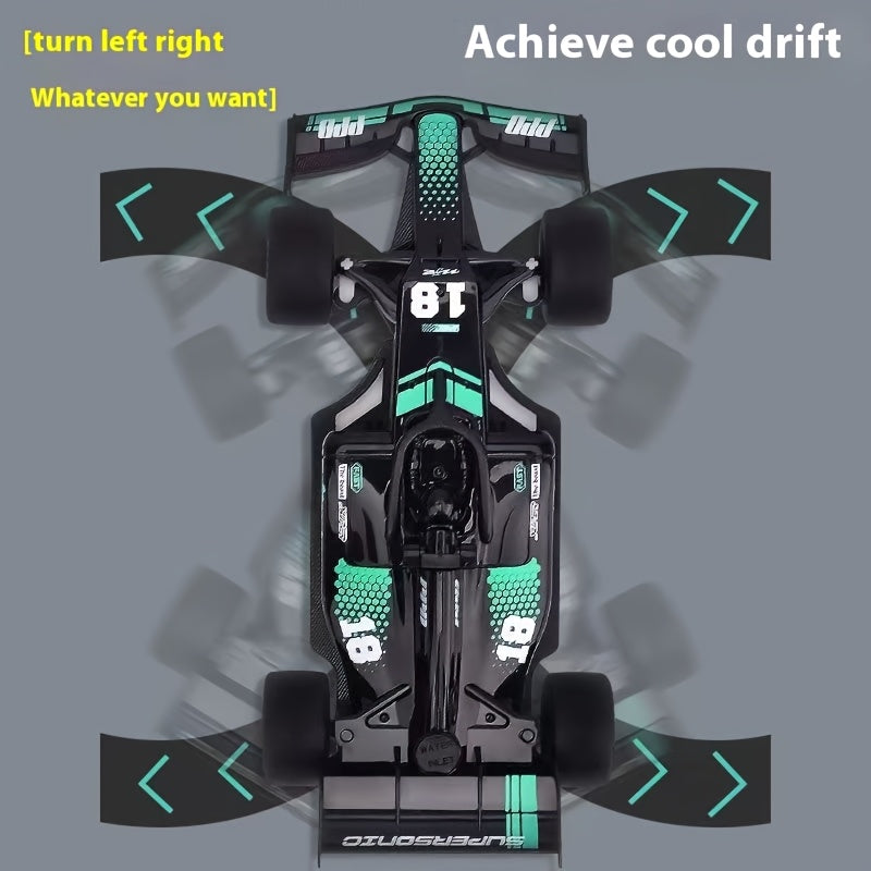 Coche de control remoto recargable de alta velocidad, batería de litio de 500mAh, cuerpo de plástico operado por empuje inalámbrico, rojo y negro