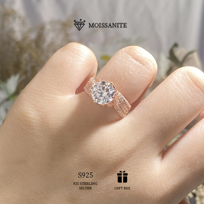 Sterling Silver Jewelry Set with Moissanite 3ct for Women Valentine's Day Wedding Gift