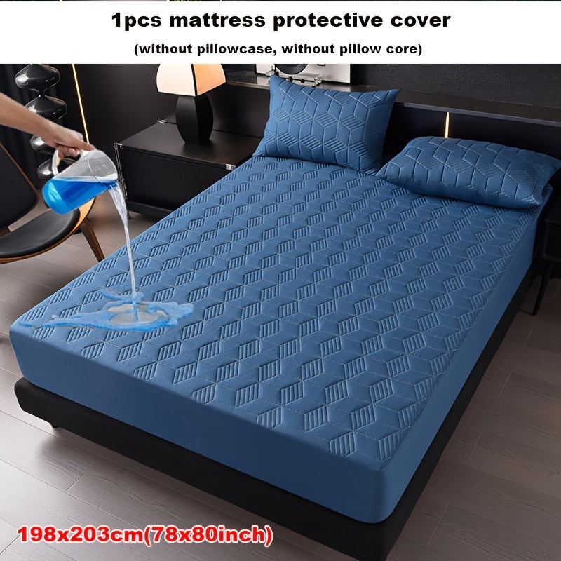 Waterproof Mattress Protector Cover Machine Washable Quilted Polyester PU Inner Layer for Bed Hotel Living Room