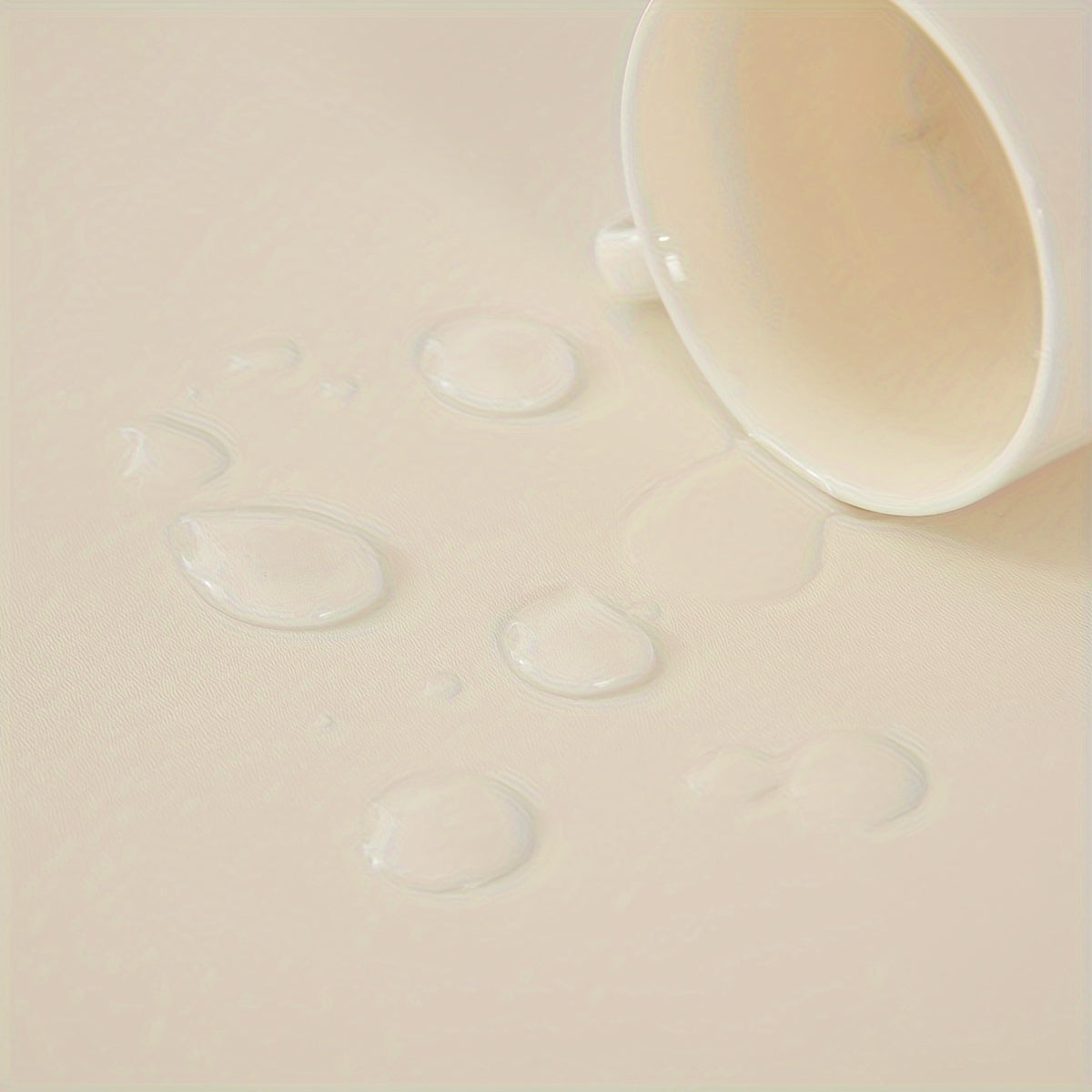 White Faux Leather Finish Tablecloth for Dining Parties and Outdoor Use