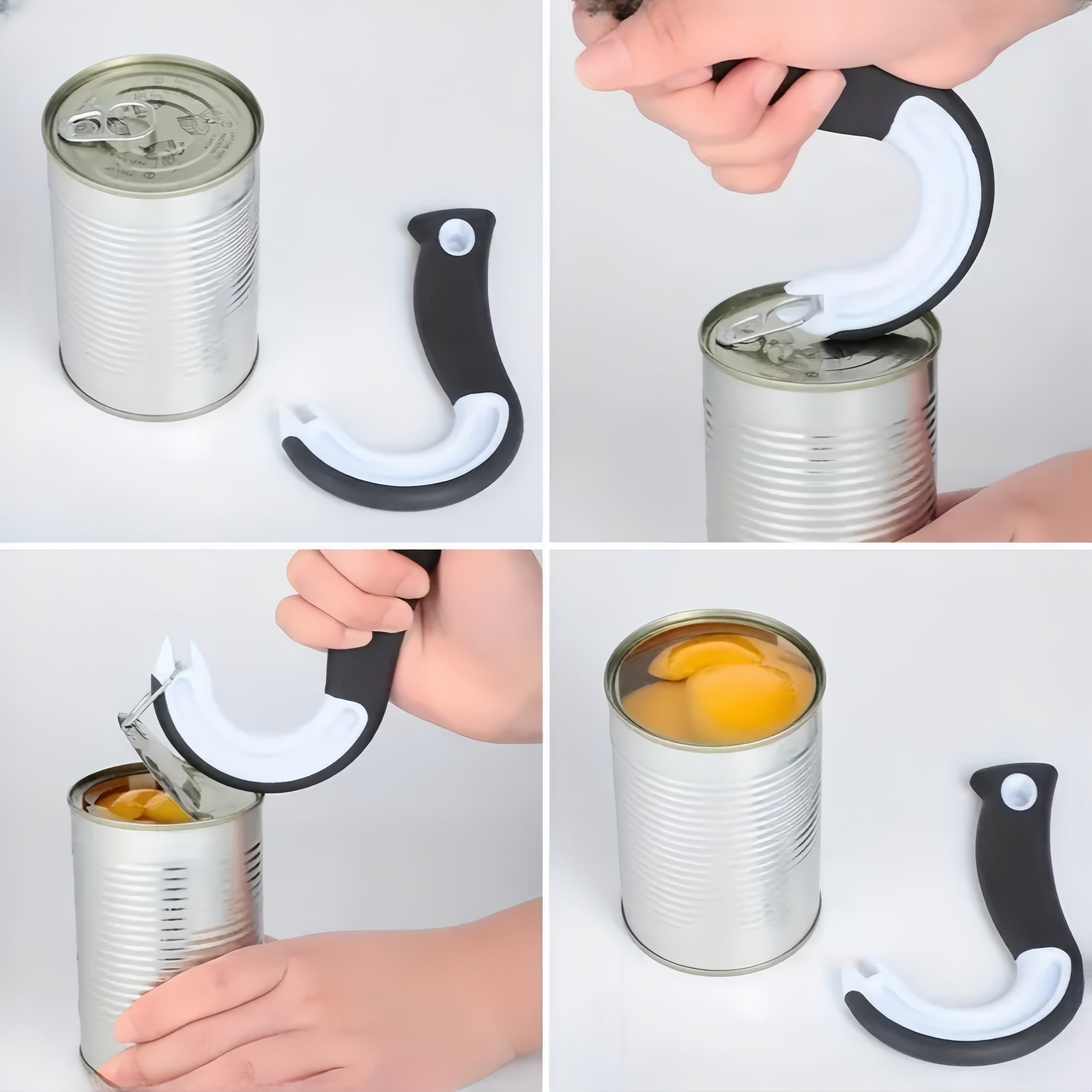 Manual Can Opener with Ergonomic Handle Durable Plastic Kitchen Tool