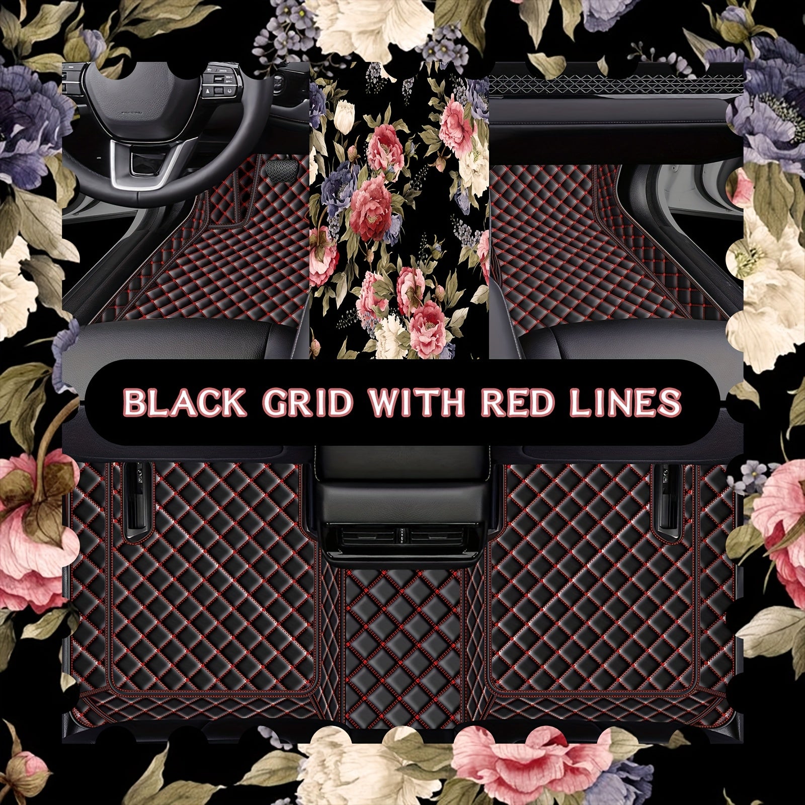 Full Coverage Faux Leather Car Floor Mats for All-Weather Use