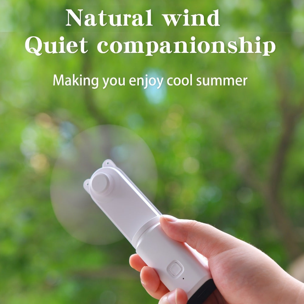 Mini USB Fan Handheld Rechargeable Touch-Proof Safety for Camping Office Travel