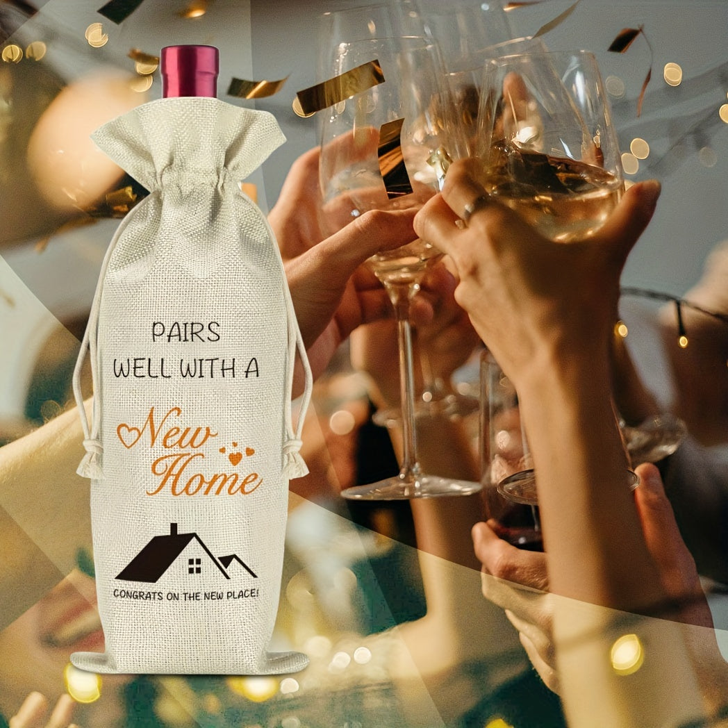 Homeowners Gift Bag Housewarming Wine Present for Men Women