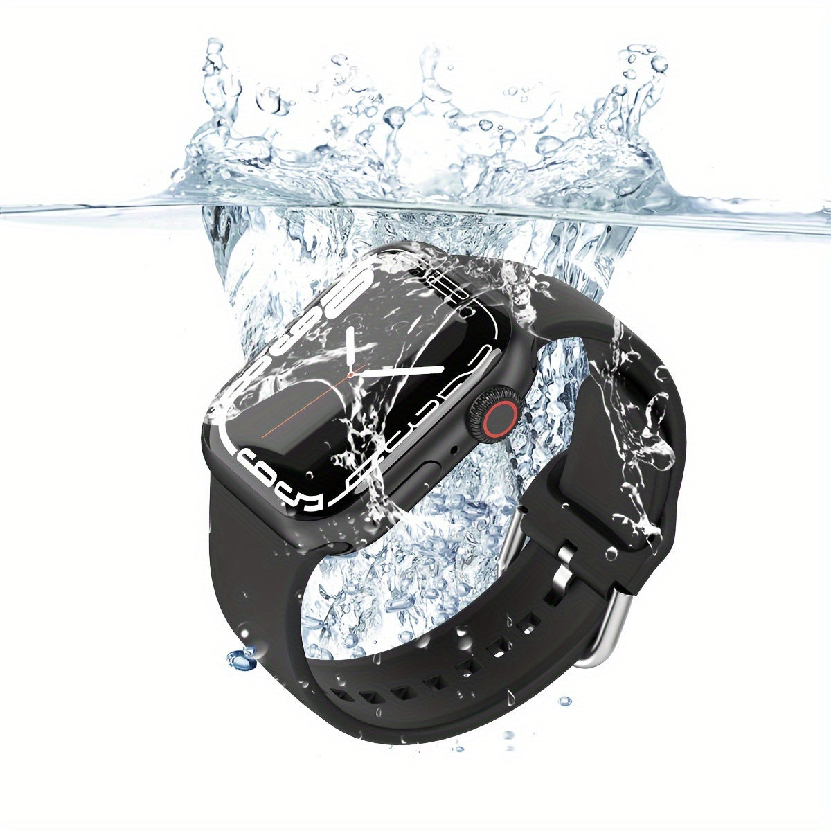 Sport Silicone Watch Band for Apple Watch Series 1-10 Compatible with 38mm to 49mm Men Women