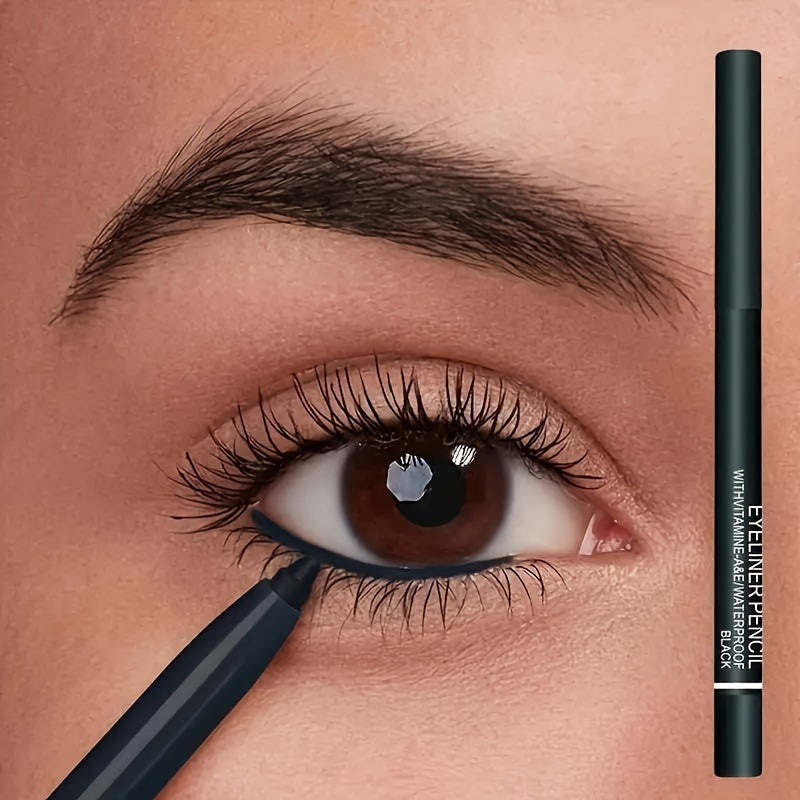 Women's Waterproof Rotating Eyeliner and Eyebrow Pencil with Easy Color Application