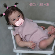 45cm Reborn Baby Doll with Vinyl Head and Limbs Cloth Body Fantasy Girl Toy for Kids