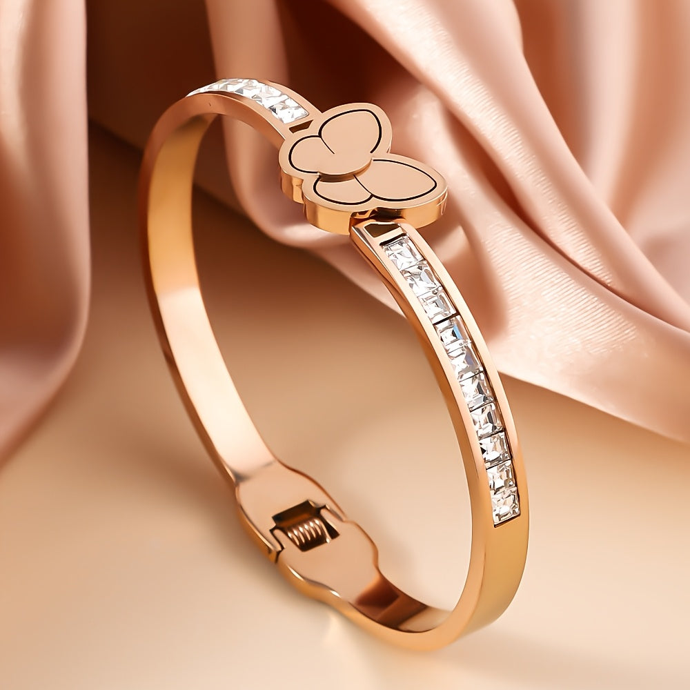 Gold Plated Butterfly Charm Bracelet Hypoallergenic Fade-Resistant Jewelry for Women