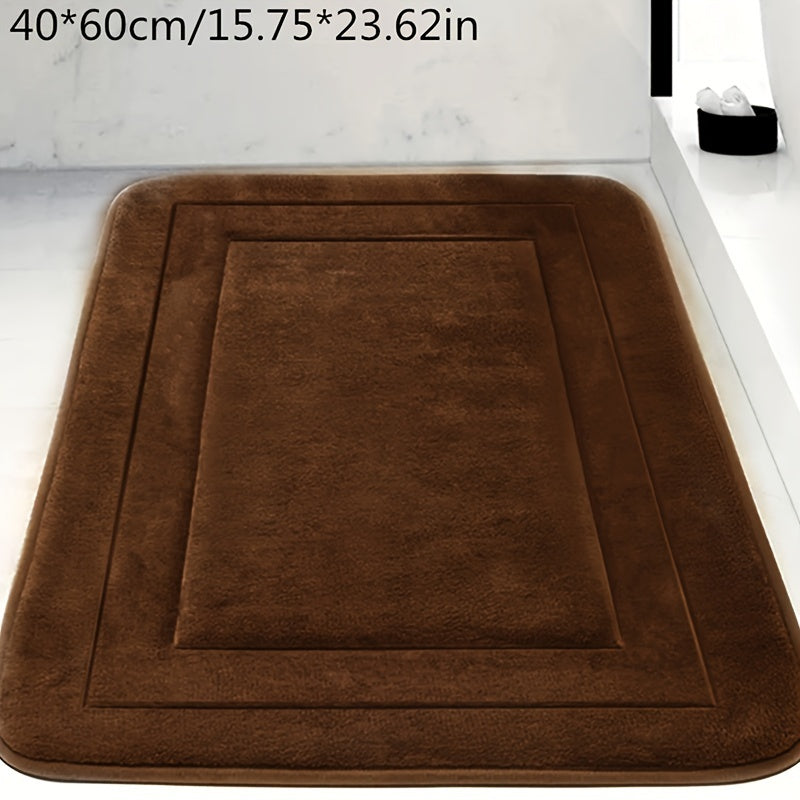 Absorbent Non-Slip Bathroom Floor Mat with Memory Foam PVC Bottom for Bathroom and Bedroom Use