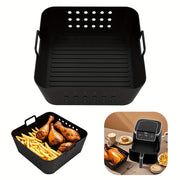 Black Silicone Liner for Air Fryers with Ventilation Holes Non-Stick Compatible with AF180 AF140
