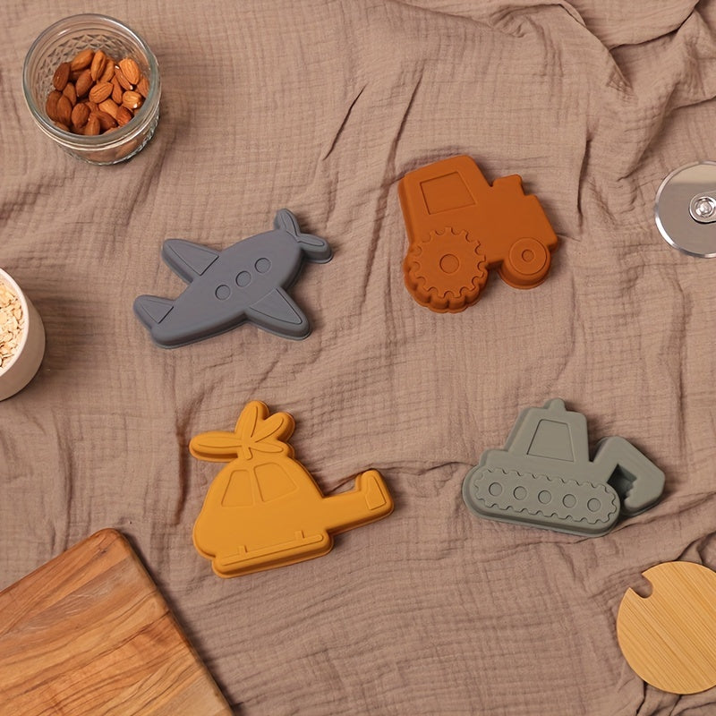 Hailian silikon qum o'yinchoq to'plami bolalar uchun - Avtomobil, samolyot, ekskavator va vertolyot plyaj o'yin modellari - Aralash ranglar, elektrsiz - Plyajda qiziqarli vaqt o'tkazish uchun mukammal!