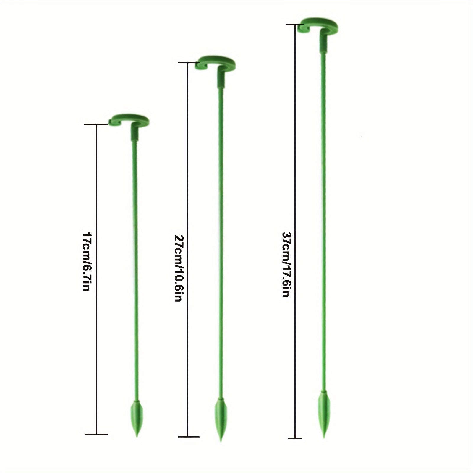 Set of 5 Plastic Plant Support Stakes for Indoor Plants and Vegetables