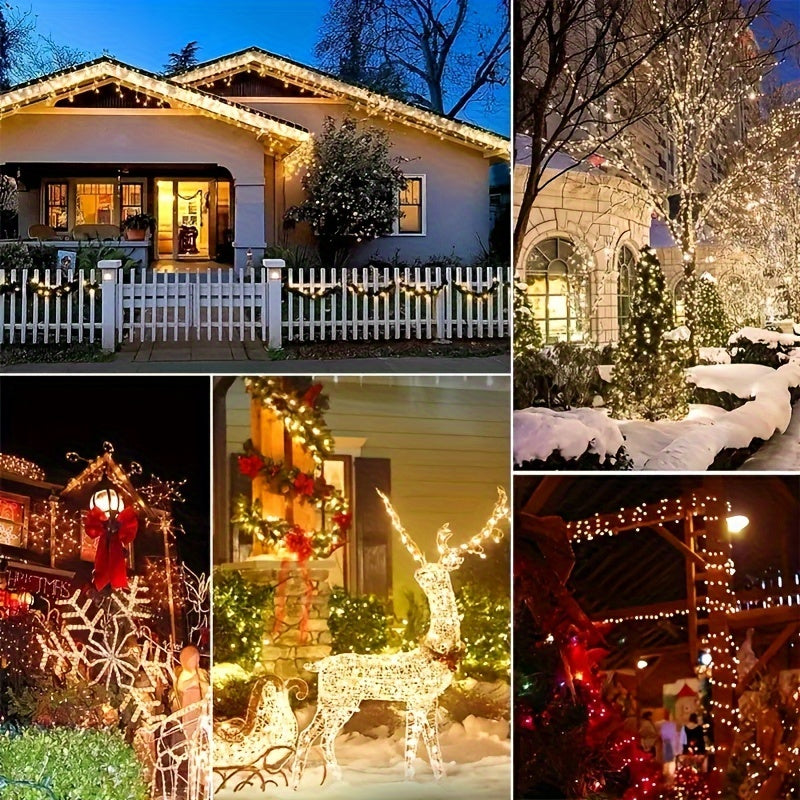 12m Solar String Lights 100 LEDs Multi Blink for Christmas Space Decor