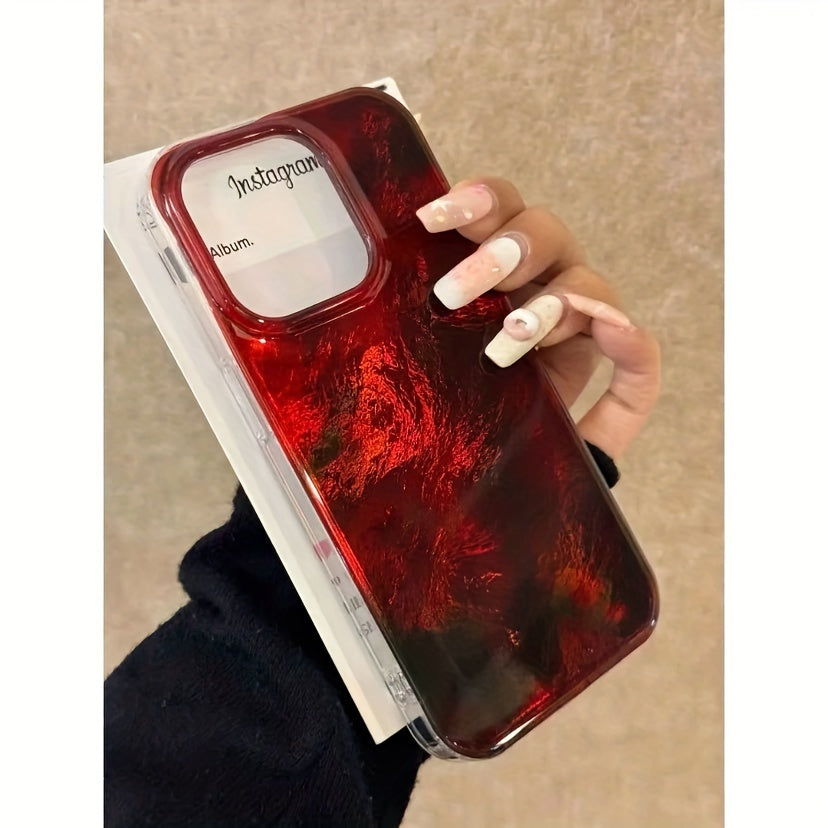 Amber Smudged TPU Phone Case for iPhone Models 12 to 16 Pro Max