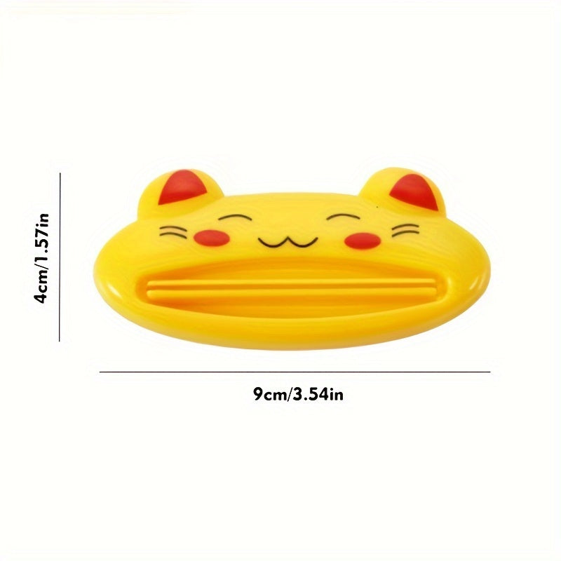 Juego de 4 clips de plástico para dispensador de pasta de dientes y crema de manos con diseños de animales