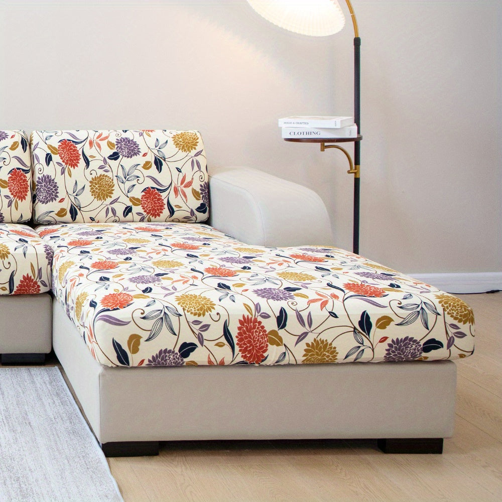 Waterproof Flower Printed Sofa Slipcover for Furniture Protection in Living Room