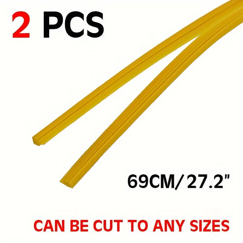 Silicone Wiper Blade Refills 2 Pack for Frameless Windshield Wipers 6mm