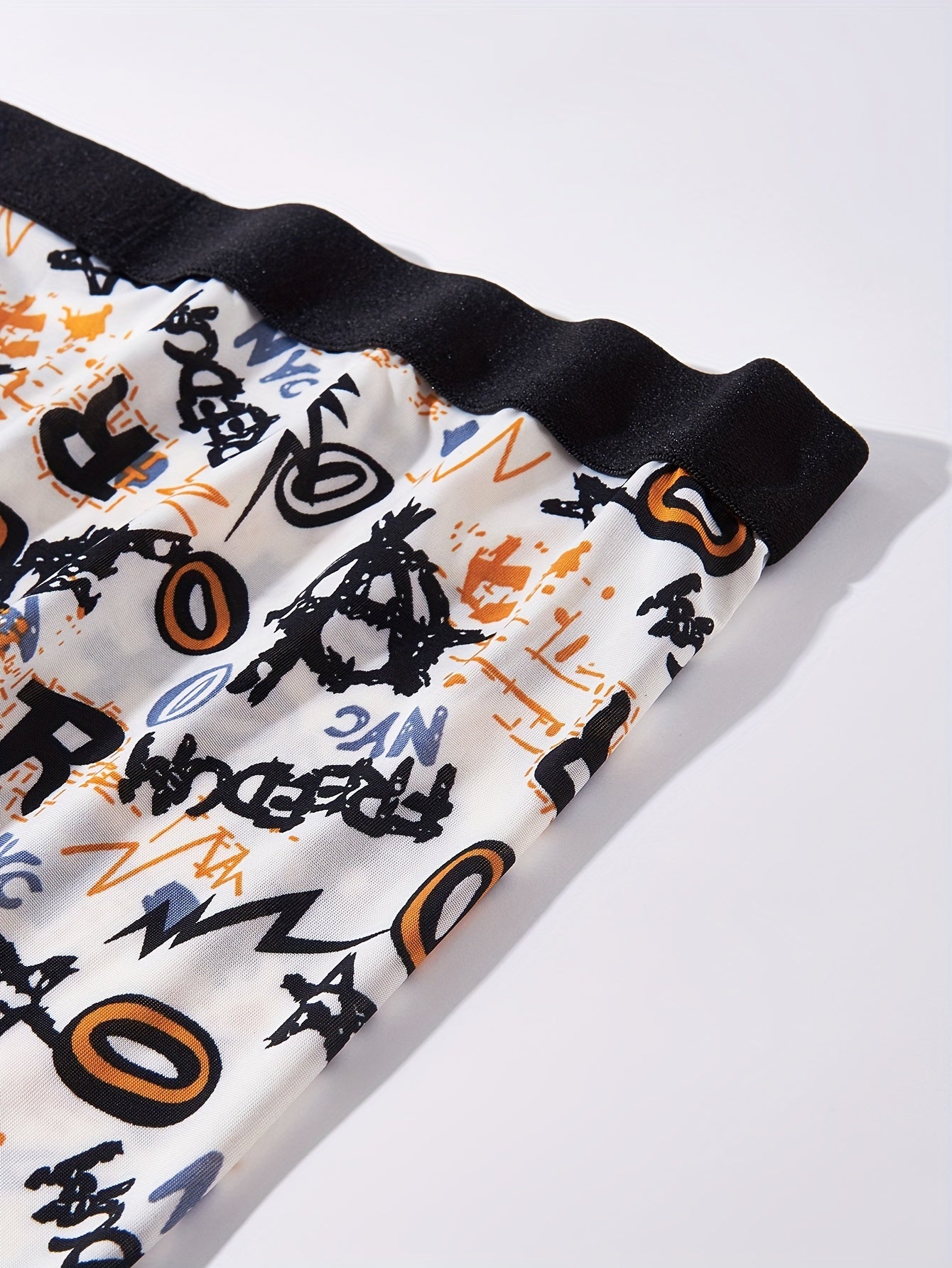 10-Pack Men's Print Boxer Briefs Polyester Knit Breathable Stretch Fabric