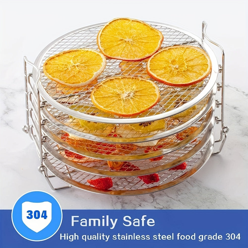 Stainless Steel besh qatlamli bug'lash rack va quritish aksessuari Air Fryer uchun