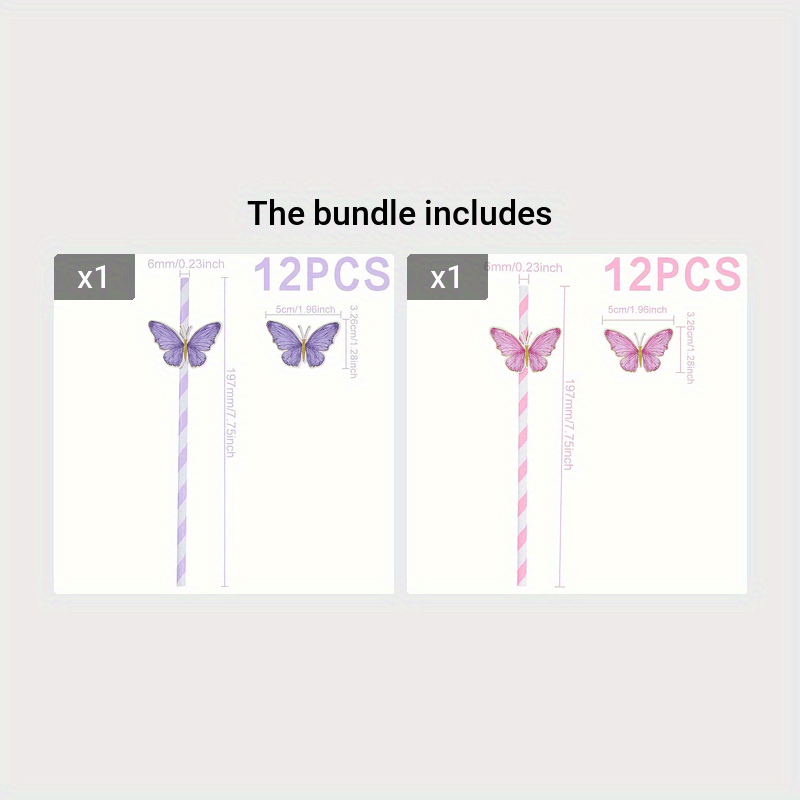 To'ylar va partiyalar uchun 12 ta pushti va lila rangli farishtalar shaklidagi qog'oz quvurlar to'plami