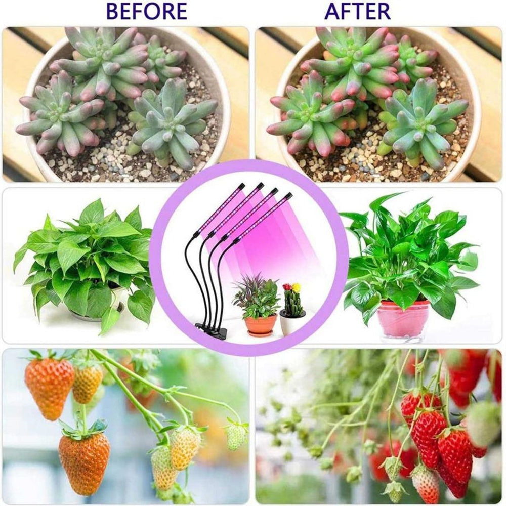 LED Grow Light with One or Four Heads Full Spectrum Indoor Plant Lighting for Greenhouse and Home