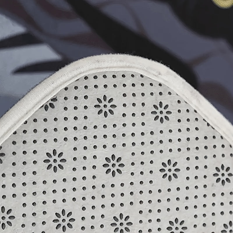 Floral 3D Print Flannel Area Rug Non-Slip Easy to Clean for Kitchen Living Room Bedroom