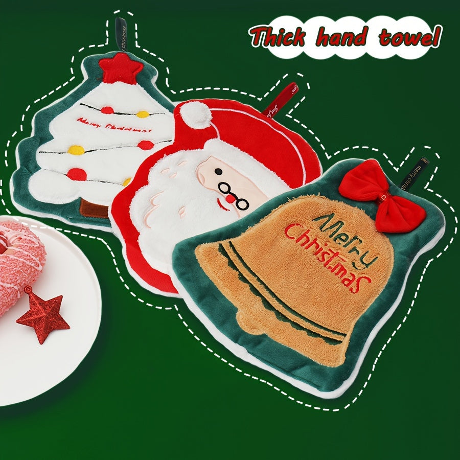 Yumshoq, bayramona qo'l sochiq, multfilm dizayni bilan, bayram sovg'alari va bezaklar uchun ajoyib.