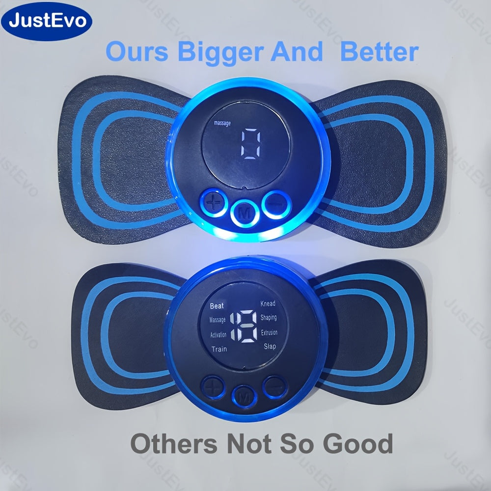 JustEvo portativ mini massaj yamoqi, to'liq tanali massaj yamoqi va cho'ntak massaj yamoqi uyda, sayohatda yoki ofisda fitnes massaji uchun mukammaldir. Sizning fitnes sayohatingiz uchun ideal.