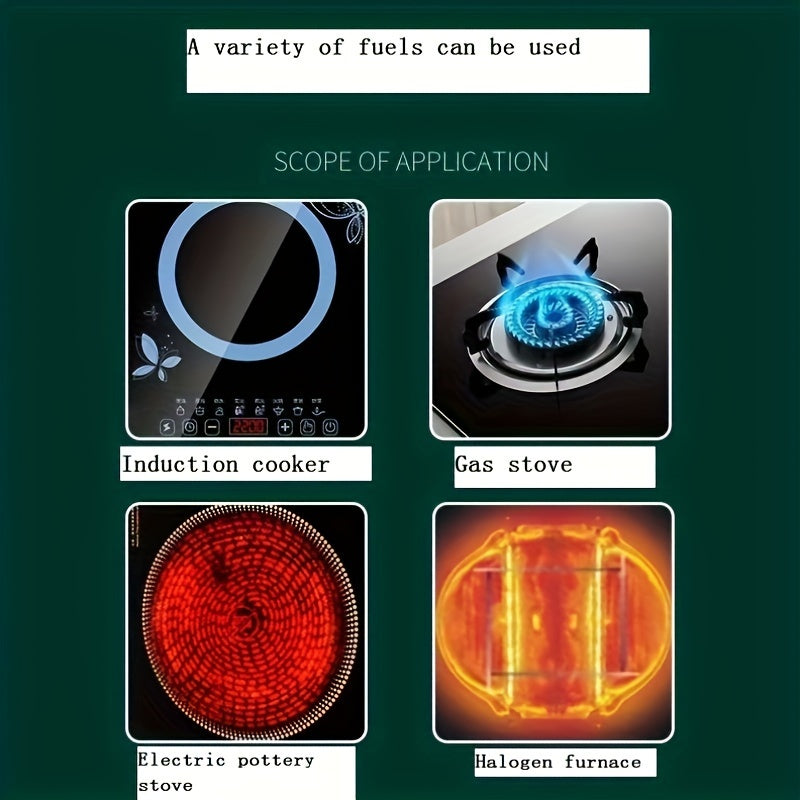 Hervidor de acero inoxidable de 3L con asa resistente al calor, silbato, uso en estufa