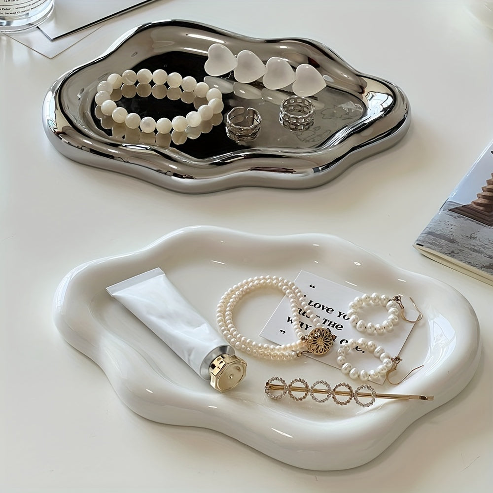 Ceramic Jewelry Tray for Storage Keys Perfume and Decorations at Entrance
