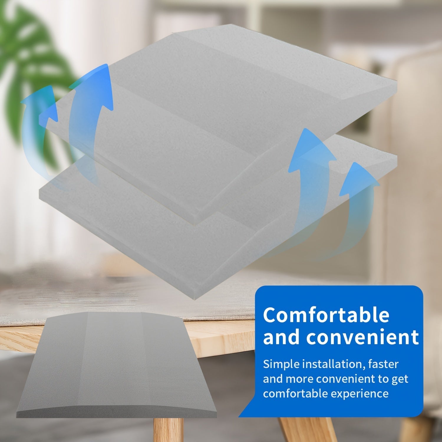 Подушка-опора для диванных подушек из высокоплотной пены 50,8x50,8 см для диванов и кресел-любовников