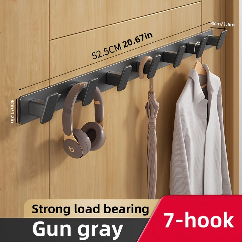 Aluminum Wall Mount Organizer for Coats Hats Keys Towels and Bath Supplies