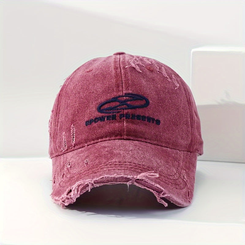 Vintage Distressed Embroidered Baseball Cap for Men Cotton Lightweight Casual Unisex