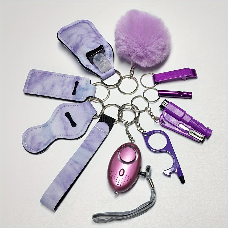 Self-Defense Kit for Women, Personal Alarm, Safety Accessories, 10-Piece Set