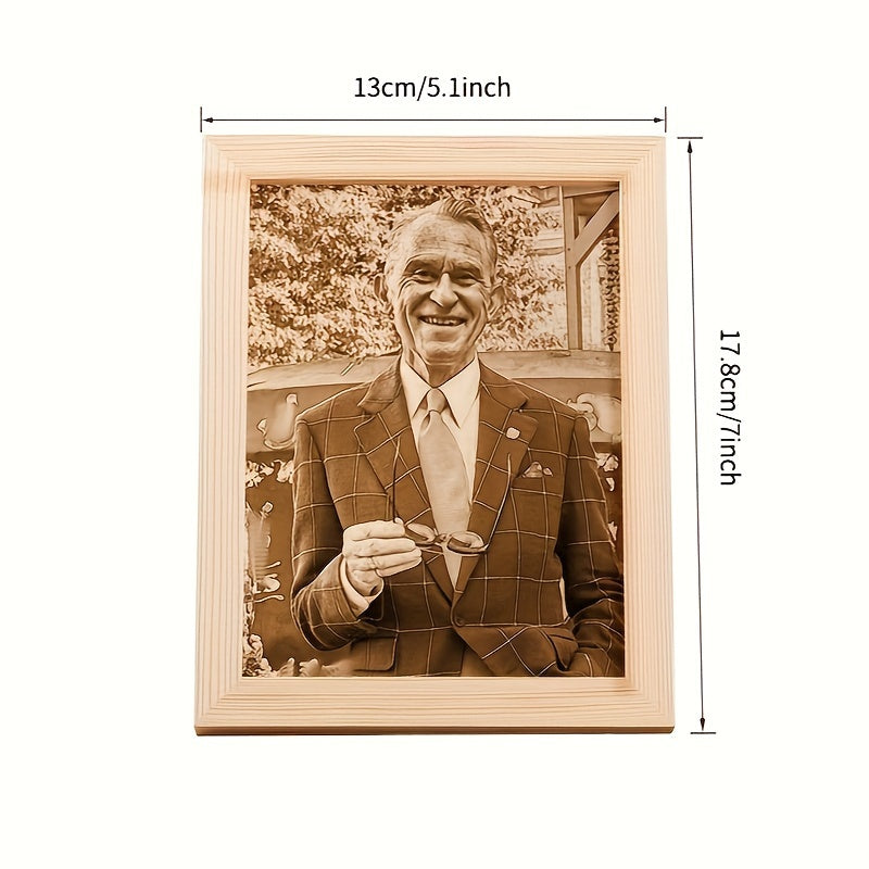 Уникальный фото подарок - Ручная резьба по дереву в рамке - Идеально подходит для празднования дней рождения, юбилеев, свадеб, Дня святого Валентина или для улучшения домашнего декора - Подходит для возрастной группы 14+