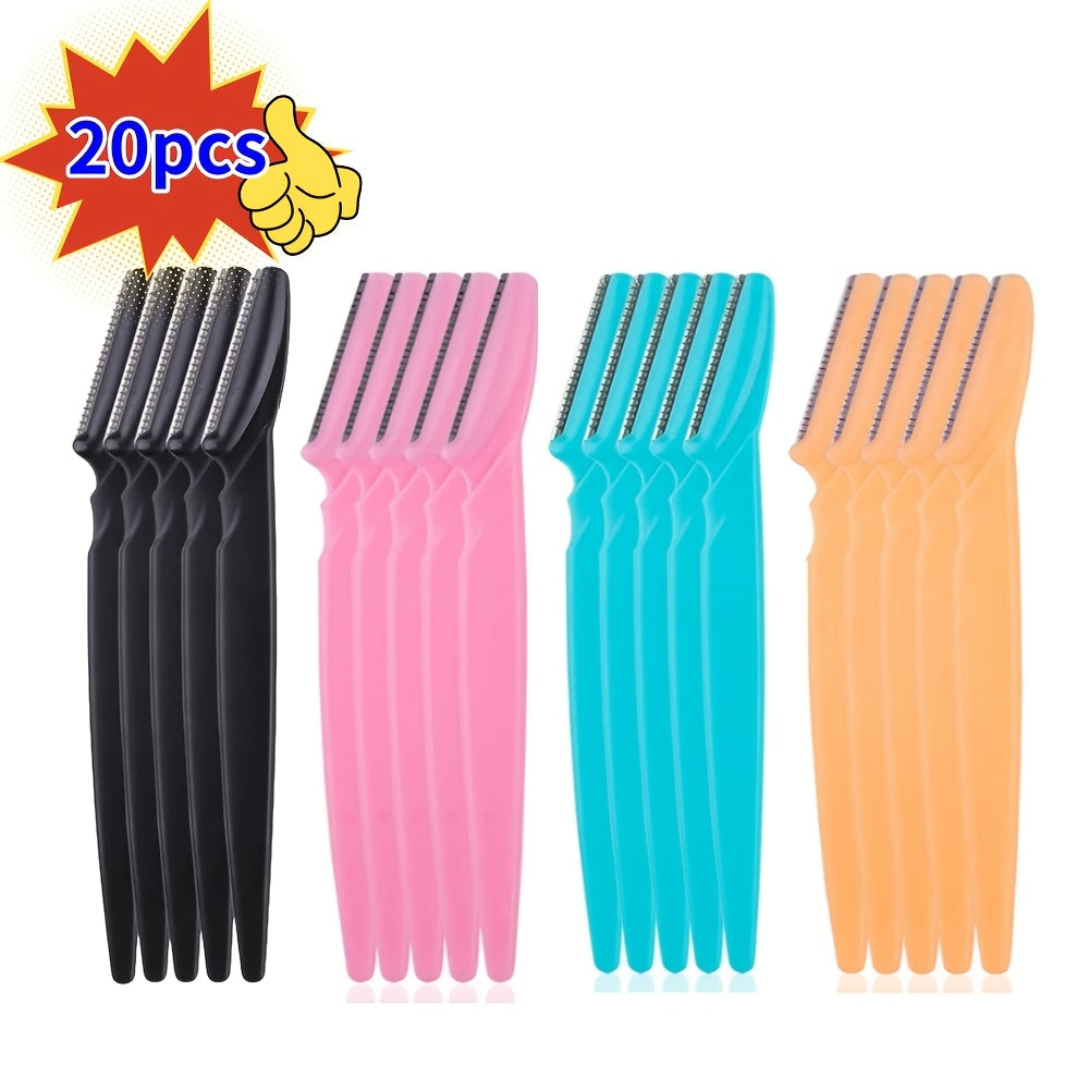 Unisex aniqlikdagi qoshlar uchun raso va sochlarni olib tashlash uchun kesish asbobi 20 dona Bej