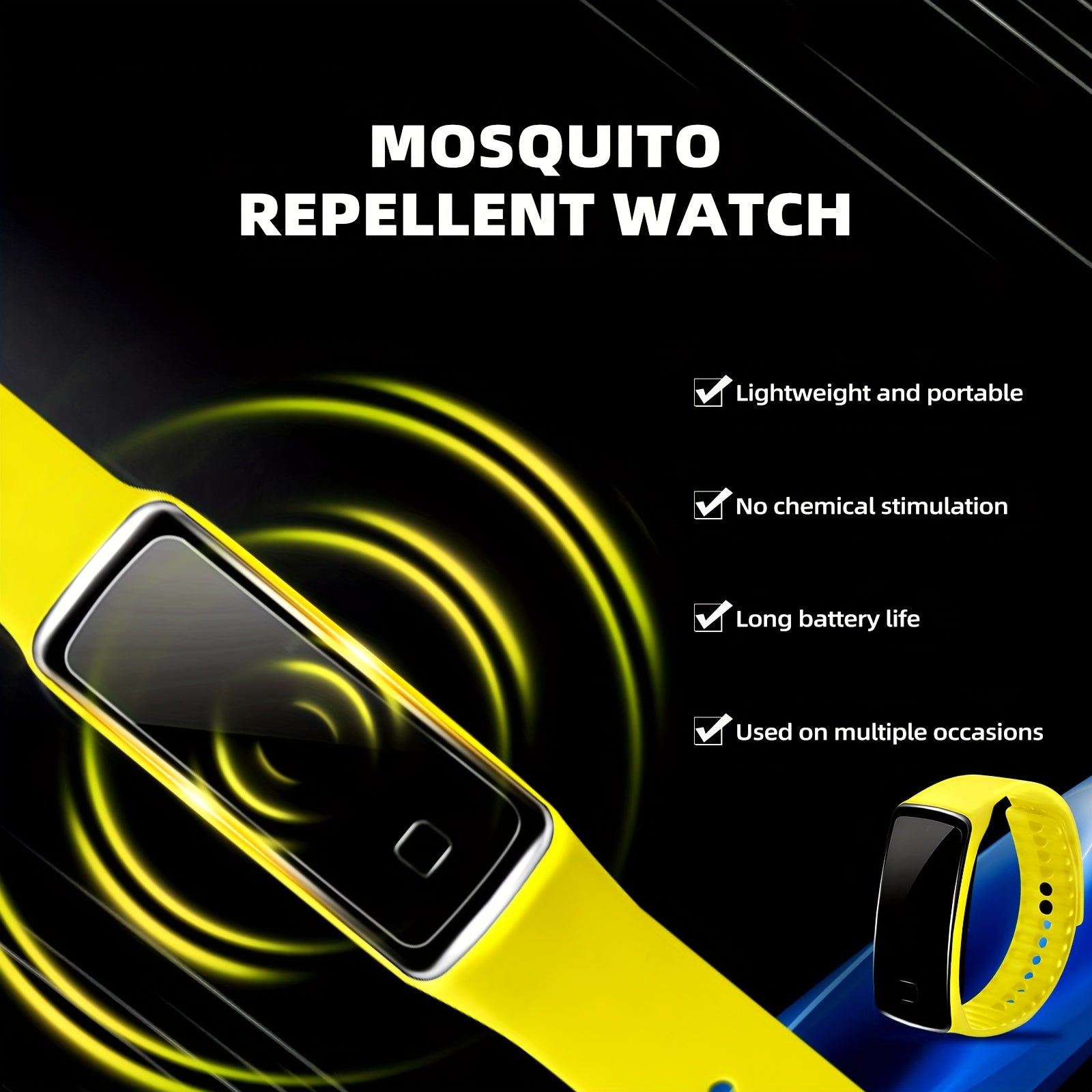 Unisex Silicone Mosquito Repellent Bracelet Outdoor Insect Wristband