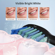 Electric Toothbrush for Adults and Seniors Ultrasound with 8 Replaceable Heads