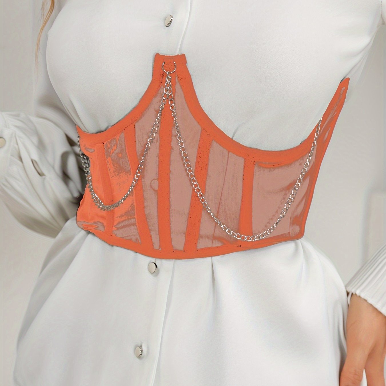 Women's Strapless Corset Bustier with Tummy Control Lace-Up Fishbone Pattern