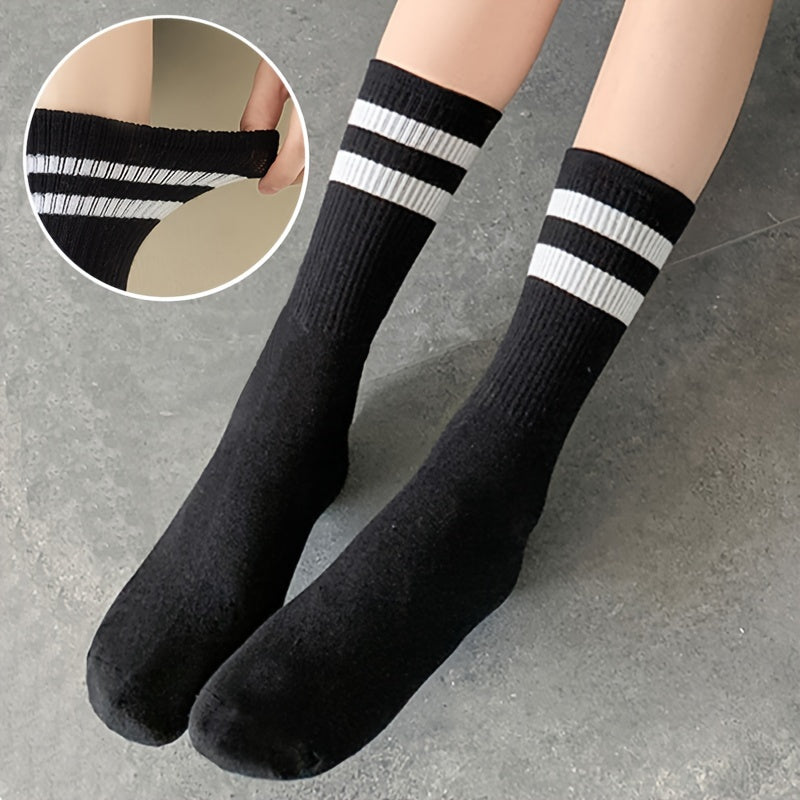 calcetines deportivos transpirables para mujer 6 pares de calcetines cortos con rayas cómodos