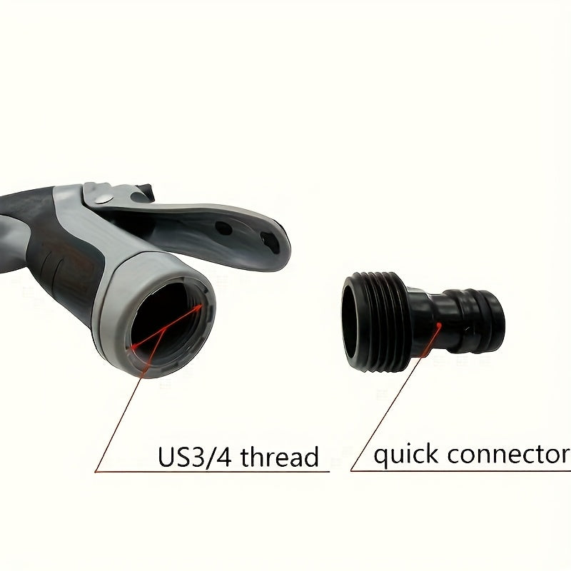 Портативный высоконапорный пистолет для мойки автомобилей с адаптерами быстрого соединения и регулируемым соплом