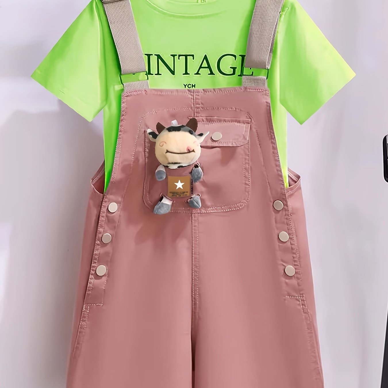 Girls Summer Overalls with Suspenders Lightweight Cotton Casual Outfit for Outdoor Wear