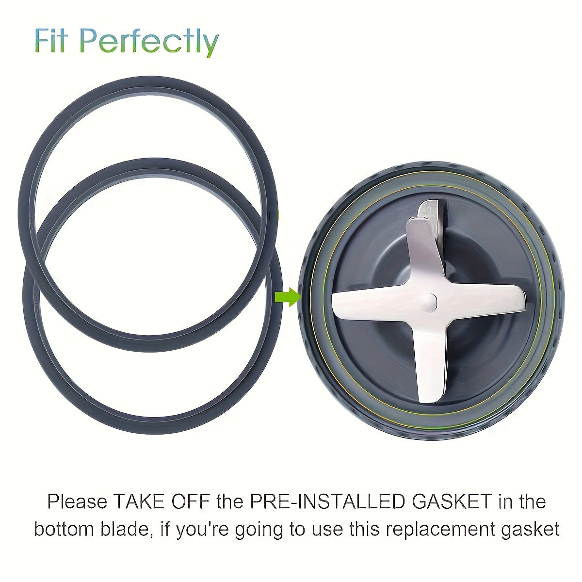 32oz Blender Cup and Blade Replacement Parts Set with Gaskets for High-Speed Blenders