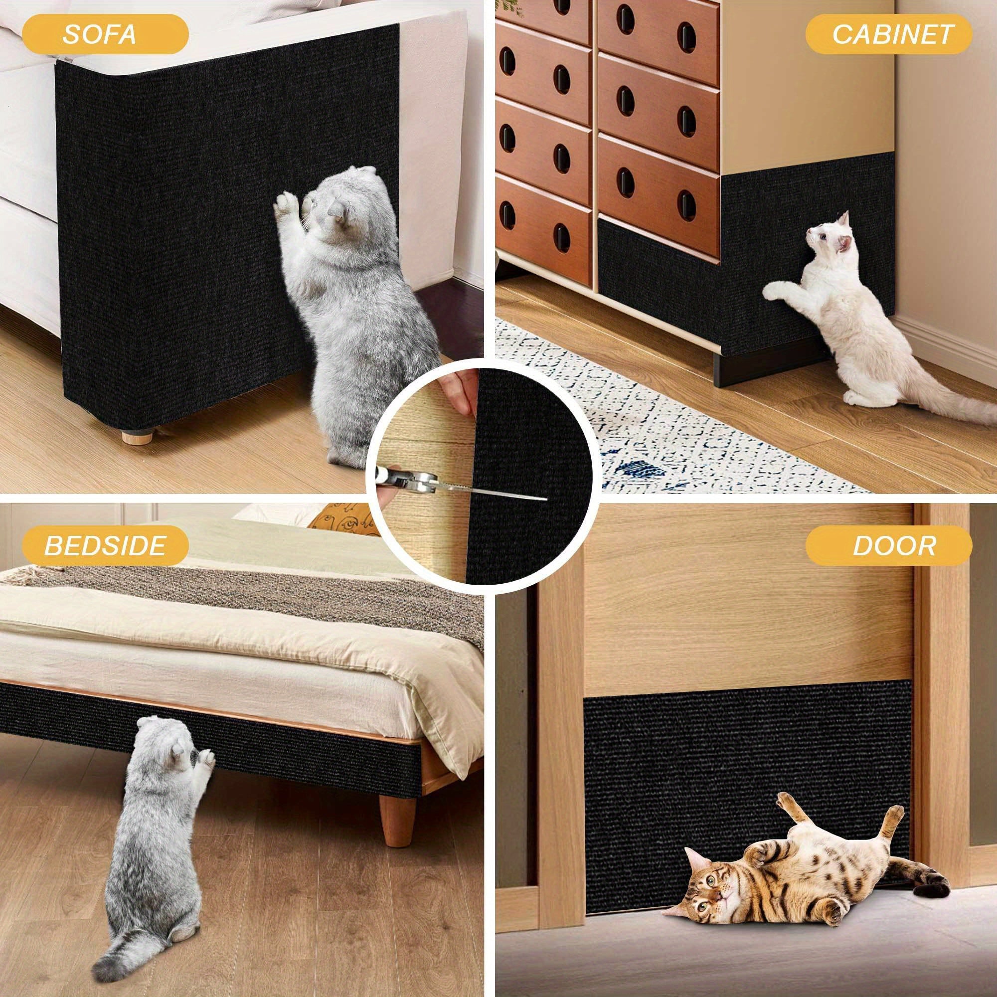 Polyester Felt Cat Scratching Pad Multi-Size Pack Wall and Furniture Protector