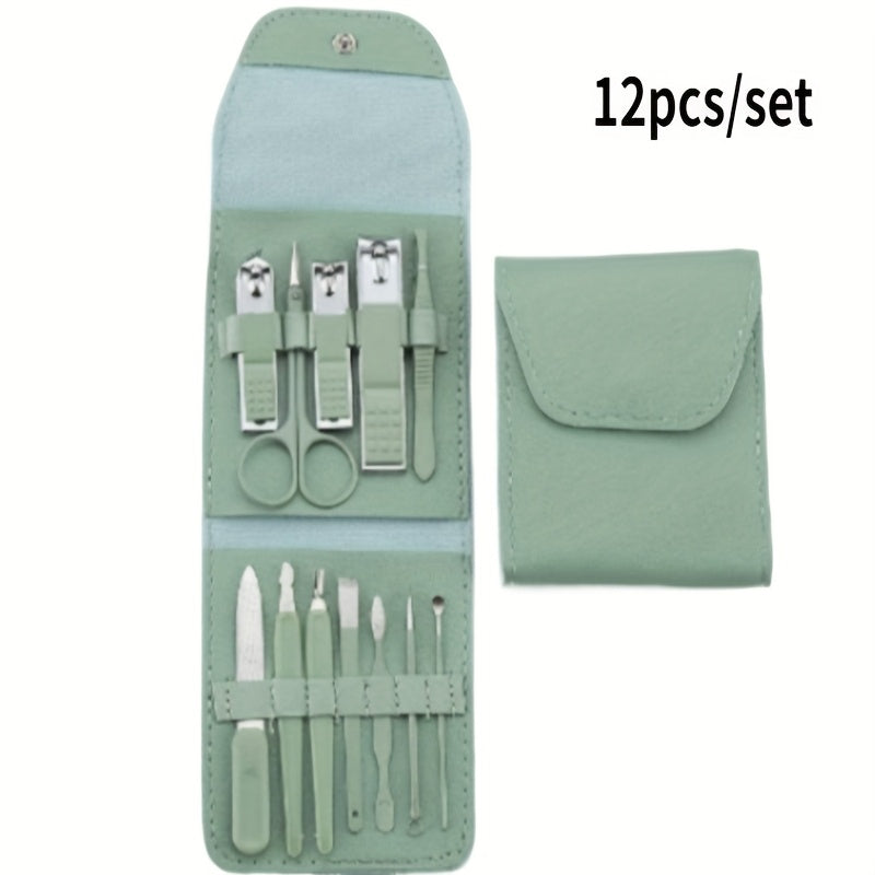 Stainless Steel Nail Grooming Kit for Men and Women Compact Travel Set