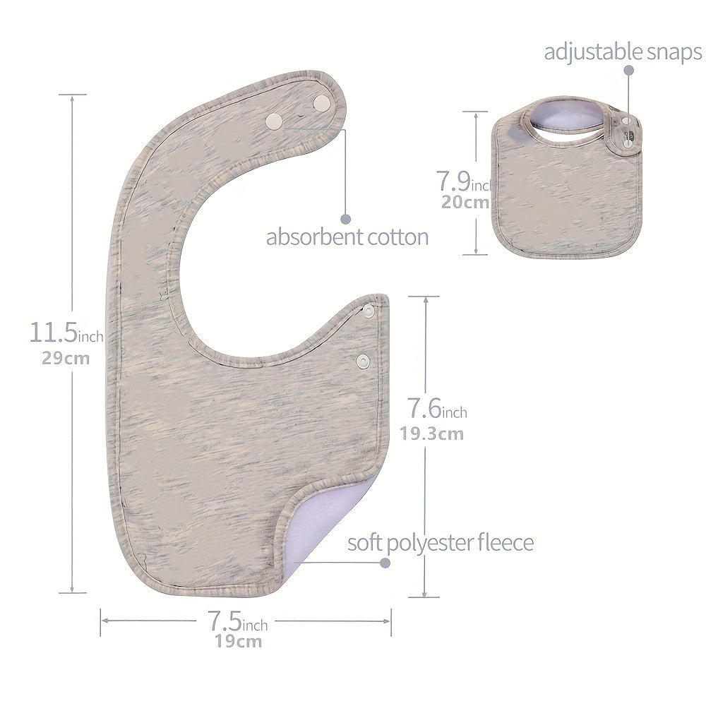 5 ta Organik Paxta Bolalar Snap Biblari - Moslashuvchan, Oson Tozalash va Yangi Tug'ilganlar va Bolalar Uchun Ideal!