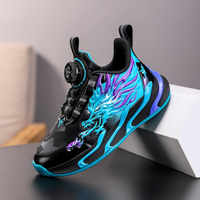 Boys' Fleece-Lined Low-Top Sneakers for Winter Outdoor Casual Running