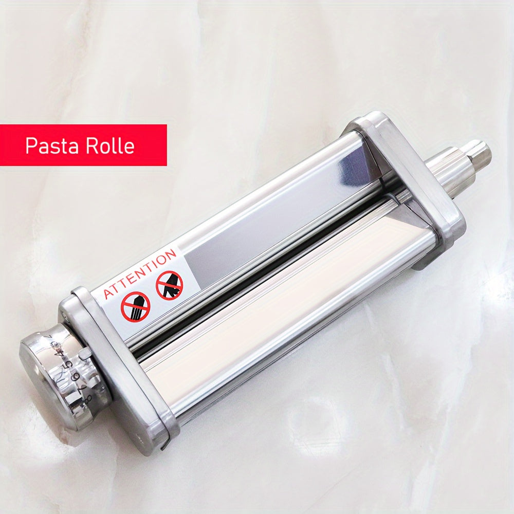 Stainless Steel Pasta Maker Attachments for Stand Mixer Includes Sheet Roller Spaghetti Fettuccine Cutter