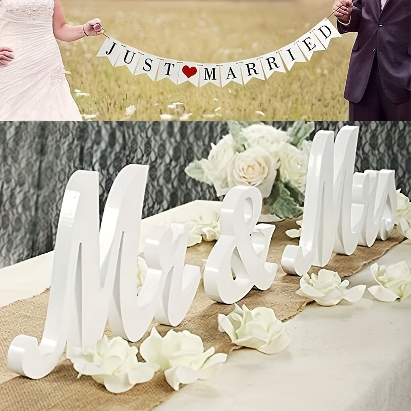 Rustic Wedding Signs for Party Decor and Home Wall Display Stand Figurines